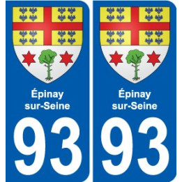 93 Épinay-sur-Seine blason autocollant plaque stickers ville