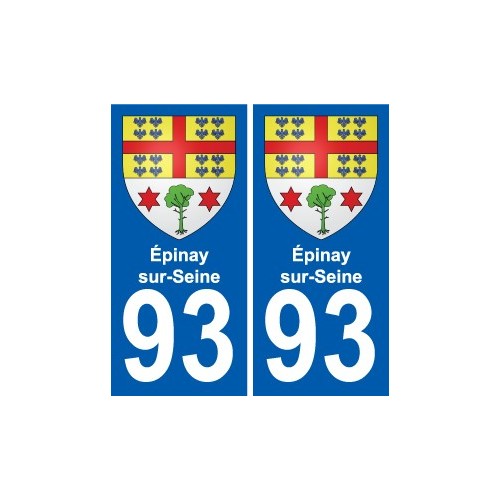 93 Épinay-sur-Seine blason autocollant plaque stickers ville