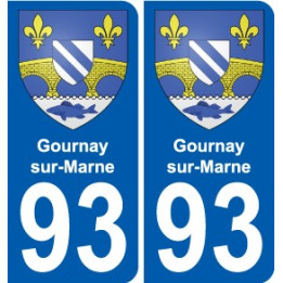93 Gournay-sur-Marne blason autocollant plaque stickers ville