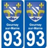 93 Gournay-sur-Marne stemma adesivo piastra adesivi città