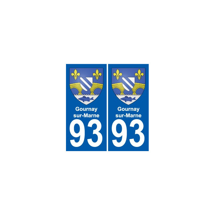 93 Gournay-sur-Marne wappen aufkleber typenschild aufkleber stadt