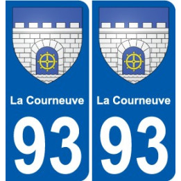 93 La Courneuve wappen aufkleber typenschild aufkleber stadt