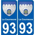 93 La Courneuve blason autocollant plaque stickers ville