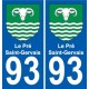 93 Le Pré-Saint-Gervais coat of arms sticker plate stickers city