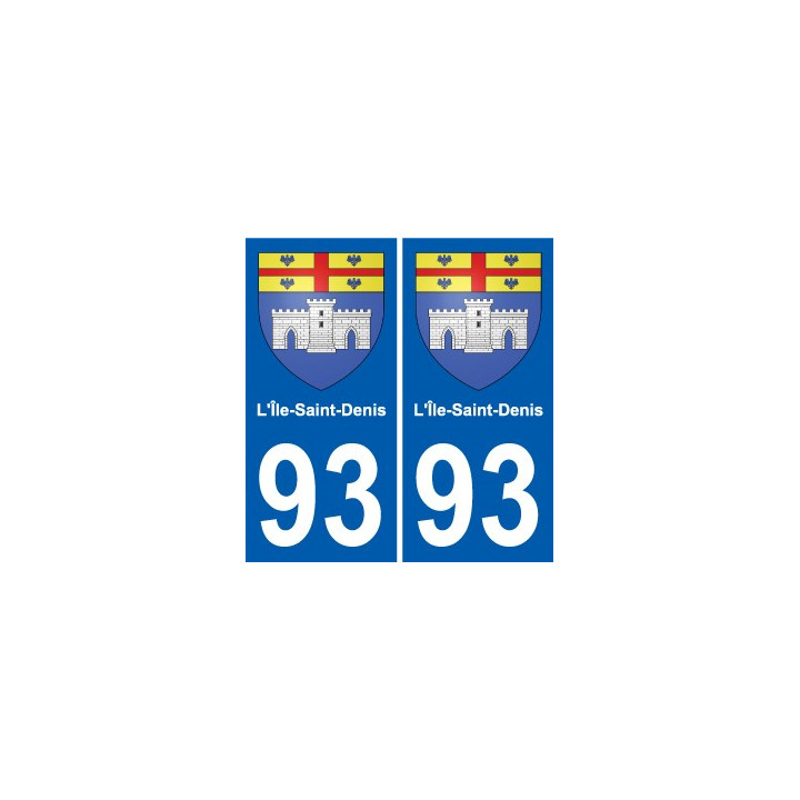 93 L'Île-Saint-Denis blason autocollant plaque stickers ville