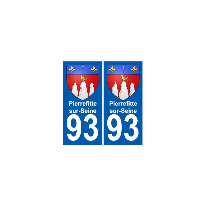 93 Pierrefitte-sur-Seine blason autocollant plaque stickers ville