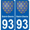 93 Saint-Denis blason autocollant plaque stickers ville