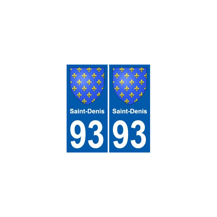 93 Saint-Denis coat of arms sticker plate stickers city