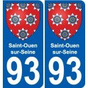 93 Saint-Ouen-sur-Seine blason autocollant plaque stickers ville