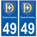 49 Doué-la-Fontaine blason autocollant plaque stickers ville