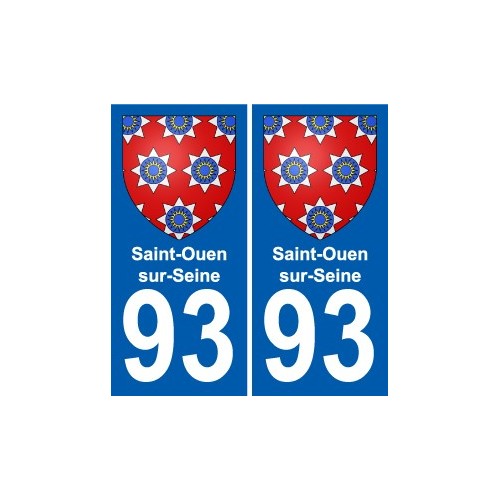 93 Saint-Ouen-sur-Seine stemma adesivo piastra adesivi città