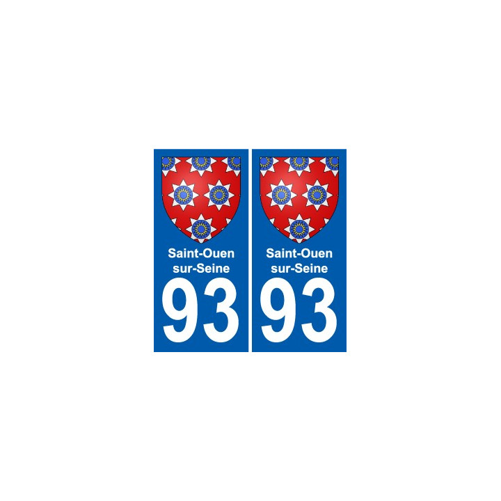 93 Saint-Ouen-sur-Seine coat of arms sticker plate stickers city