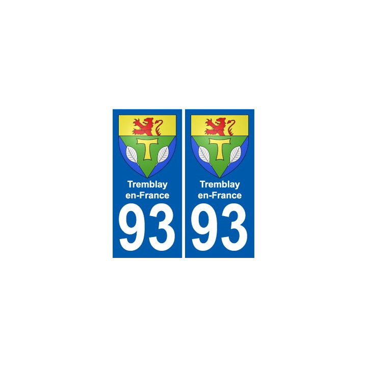 93 Vaujours blason autocollant plaque stickers ville