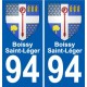 94 Boissy-Saint-Léger blason autocollant sticker plaque immatriculation ville