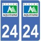 24 Dordogne autocollant plaque
