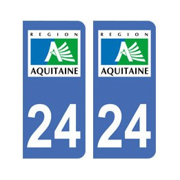 24 Dordogne autocollant plaque