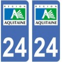 24 Dordogne autocollant plaque