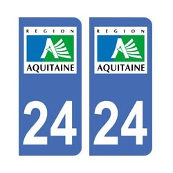 24 Dordogne autocollant plaque