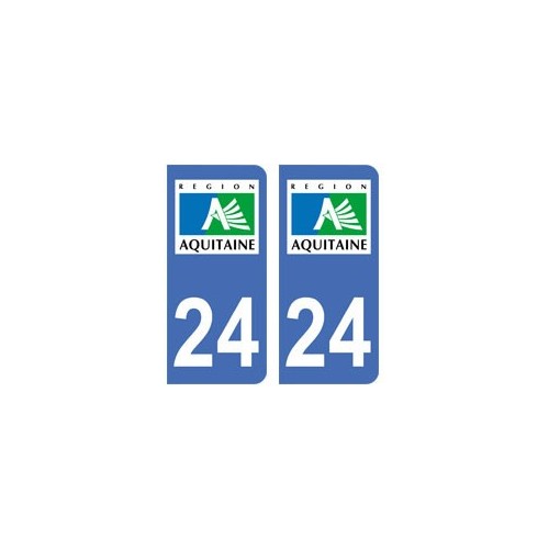 Autocollant Plaque Immatriculation Dordogne Périgord Logo 24 - Résistant Intérieur/extérieur, Fabriqué En France