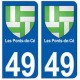 49 Les Ponts-de-Cé blason autocollant plaque stickers ville