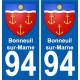 94 Bonneuil-sur-Marne stemma adesivo adesivo targa di immatricolazione città