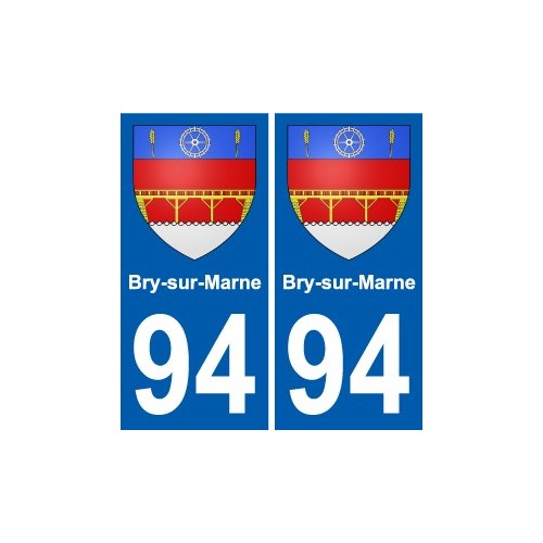 94 Bry-sur-Marne wappen aufkleber sticker plakette ez stadt