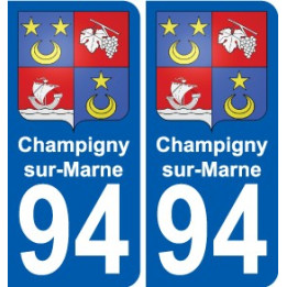 94 Champigny-sur-Marne wappen aufkleber sticker plakette ez stadt