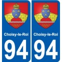 94 Choisy-le-Roi blason autocollant sticker plaque immatriculation ville