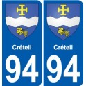 94 Creteil stemma adesivo adesivo targa di immatricolazione città