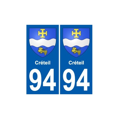 94 Creteil stemma adesivo adesivo targa di immatricolazione città
