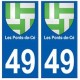 49 Les Ponts-de-Cé blason autocollant plaque stickers ville