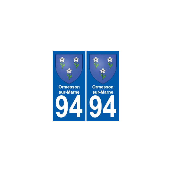 94 Ormesson-sur-Marne coat of arms sticker sticker plaque immatriculation city