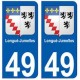 49 Longué-Jumelles blason autocollant plaque stickers ville