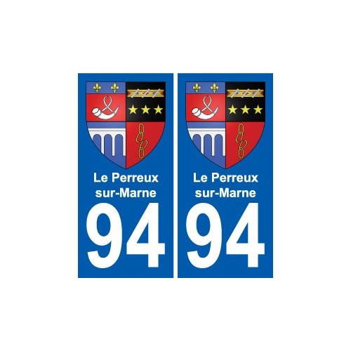 94 LePerreux surMarne stemma adesivo adesivo targa di immatricolazione città