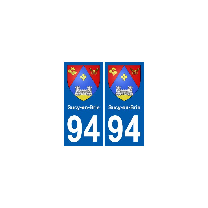 94 Sucy-en-Brie wappen aufkleber sticker plakette ez stadt