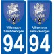 94 Villeneuve-Georges wappen aufkleber sticker plakette ez stadt