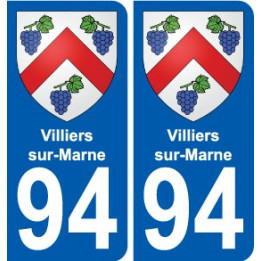 94 Villiers-sur-Marne wappen aufkleber sticker plakette ez stadt