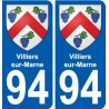 94 Villiers-sur-Marne blason autocollant sticker plaque immatriculation ville