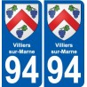 94 Villiers-sur-Marne wappen aufkleber sticker plakette ez stadt