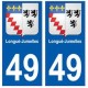 49 Longué-Jumelles blason autocollant plaque stickers ville