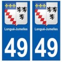 49 Longué-Jumelles blason autocollant plaque stickers ville