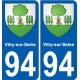 94 Vitry-sur-Seine coat of arms sticker sticker plaque immatriculation city