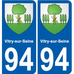 94 Vitry-sur-Seine coat of arms sticker sticker plaque immatriculation city