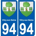 94 Vitry-sur-Seine wappen aufkleber sticker plakette ez stadt