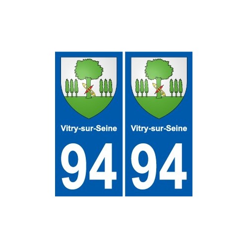 94 Vitry-sur-Seine wappen aufkleber sticker plakette ez stadt