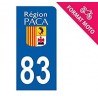 83 Var Moto sticker autocollant plaque plaque