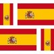Autocollant Drapeau Spain Espagne sticker flag x4