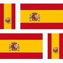 Autocollant Drapeau Spain Espagne sticker flag x4