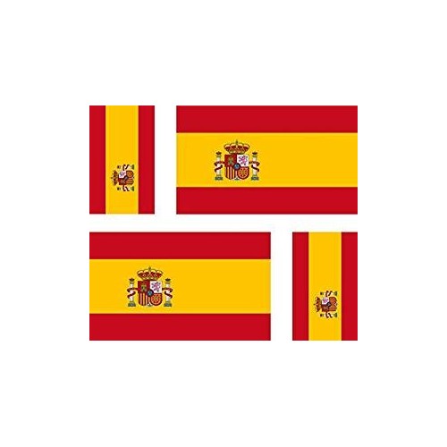 Autocollant Drapeau Spain Espagne sticker flag x4