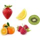 Autocollant Fruit Sticker Cuisine frigo Fraise Citron Kiwi Framboise Orange  logo 32 - Set 5X
